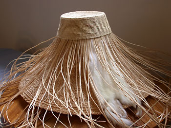 Spruce root hat beginning